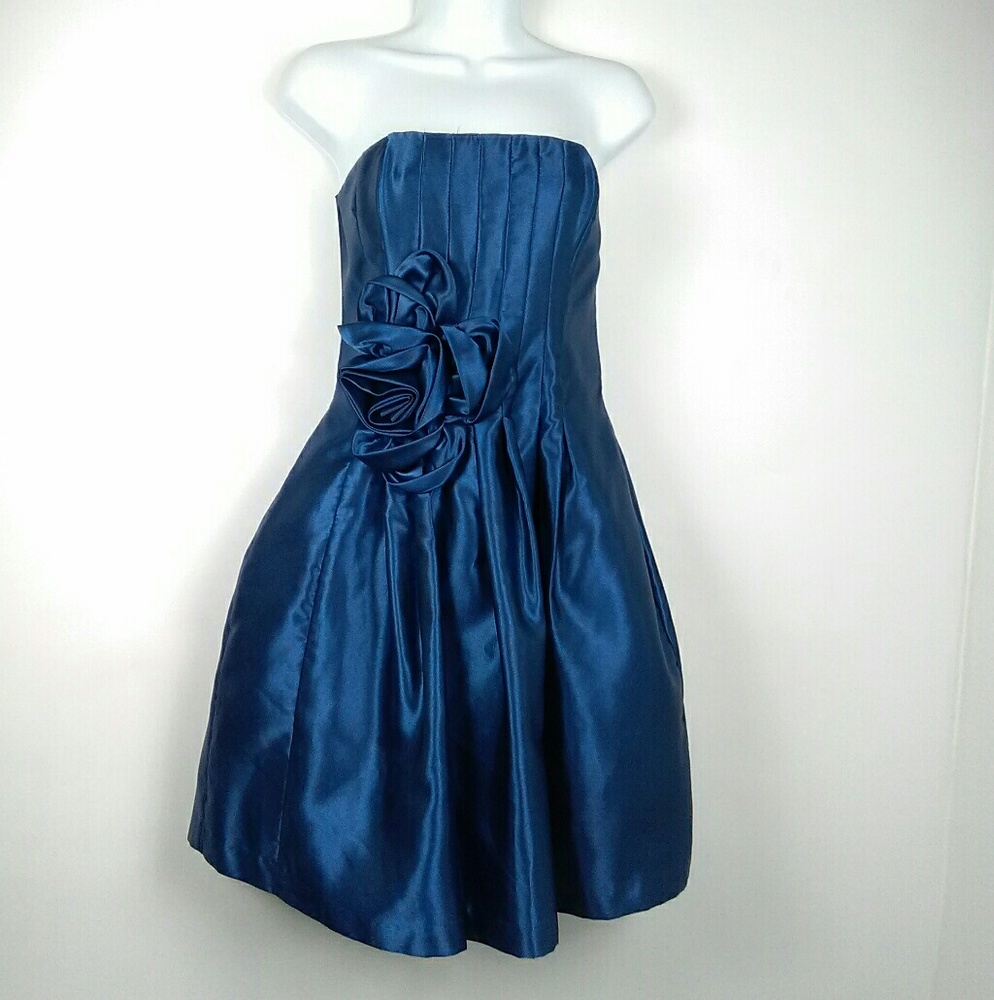 jessica mcclintock blue dress Jessica McClintock Blue Teal Maxi Dress Formal Ballgown Bodycon Women's  Size 6